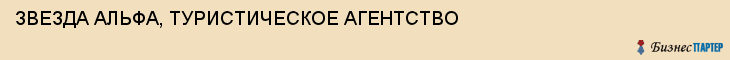 ЗВЕЗДА АЛЬФА, ТУРИСТИЧЕСКОЕ АГЕНТСТВО, Тула