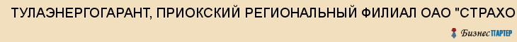 ТУЛАЭНЕРГОГАРАНТ, ПРИОКСКИЙ РЕГИОНАЛЬНЫЙ ФИЛИАЛ ОАО "СТРАХОВАЯ АКЦИОНЕРНАЯ КОМПАНИЯ "ЭНЕРГОГАРАНТ", Тула
