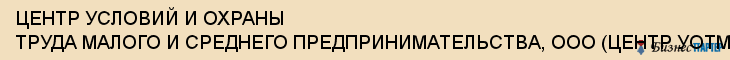 ЦЕНТР УСЛОВИЙ И ОХРАНЫ ТРУДА МАЛОГО И СРЕДНЕГО ПРЕДПРИНИМАТЕЛЬСТВА, ООО (ЦЕНТР УОТМСП), Тула
