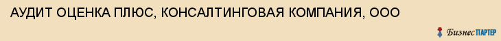 АУДИТ ОЦЕНКА ПЛЮС, КОНСАЛТИНГОВАЯ КОМПАНИЯ, ООО, Тула